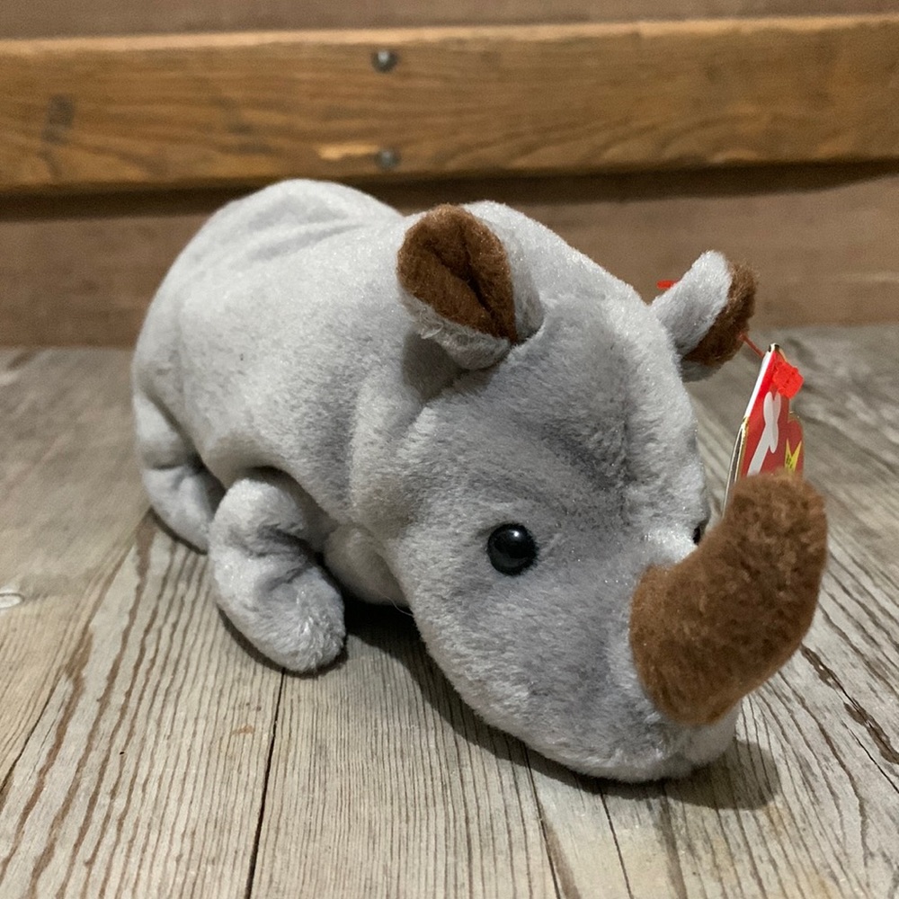 Beanie baby Rhino.  “Spike”